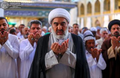 جموع الزائرين تتوافد على مرقد أمير المؤمنين (عليه السلام) في صبيحة أول أيام عيد الأضحى المبارك