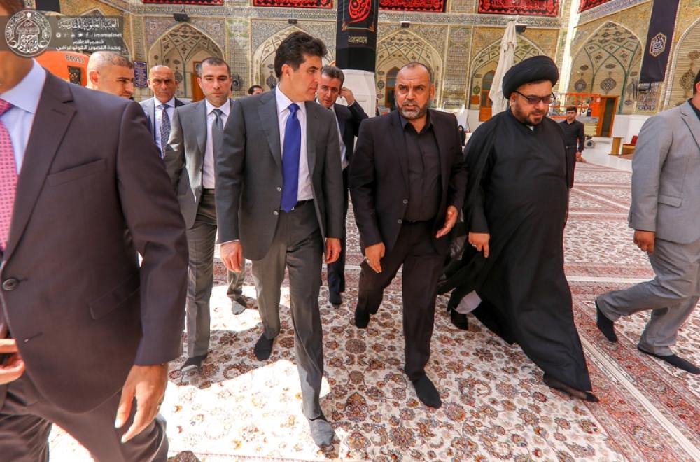 رئيس وزراء إقليم كردستان العراق يتشرّف بزيارة مرقد أمير المؤمنين ( عليه السلام )