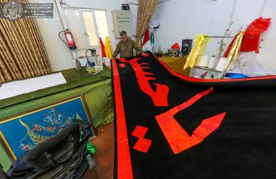 ورشة التطريز تنجز أعمالها الخاصة بشهري الأحزان محرم وصفر
