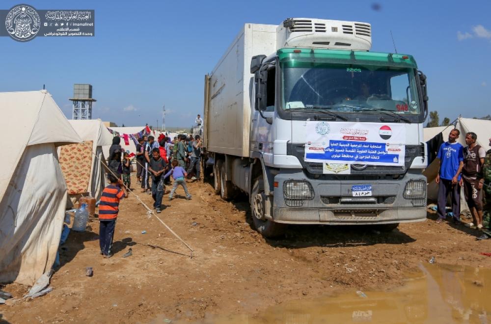 العتبة العلوية المقدسة تنقل أكثر من 650 نازحا بآلياتها الخاصة إلى مناطق سكناهم في الموصل