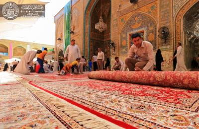 قسم الشؤون الخدمية في العتبة العلوية يواصل أعماله لتقديم أفضل الخدمات لزائري مرقد أمير المؤمنين(عليه السلام)