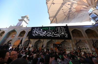 هيأة المواكب في العتبة العلوية المقدسة تستقبل أكثر من 40 موكباً للعزاء بذكرى وفاة أم البنين(عليها السلام)