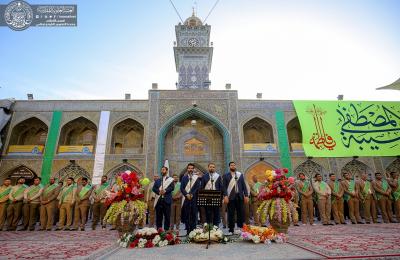 بالصور .. منتسبو العتبة العلوية المقدسة يحييون ذكرى ولادة سيدة نساء العالمين (عليها السلام) في رحاب مرقد أمير المؤمنين (عليه السلام)
