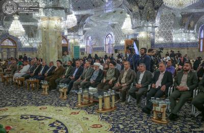وفد رسمي من العتبة العلوية يشارك في احتفالية مسجد الكوفة الخاص بتكريم نخبة من الطالبات اللواتي بلغن سن التكليف