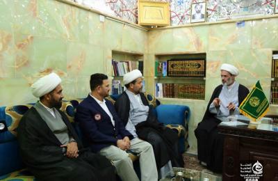 قسم الشؤون الدينية في العتبة العلوية المقدسة يستقبل وفد مؤسسة الجعفرية القادم من أمريكا
