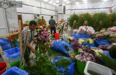العتبة العلوية تتهيأ لتزيين 14 ألف وردة طبيعية في الأرجاء المباركة لضريح مرقد أمير المؤمنين (صلوات الله وسلامه عليه) في ذكرى ولادته الميمونة