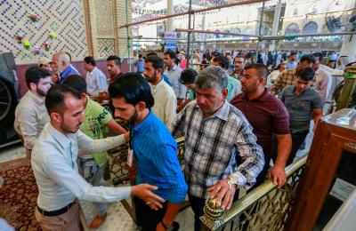 قسم شؤون حفظ النظام في العتبة العلوية يرسم خطته الخاصة بمناسبة ولادة الإمام علي ( عليه السلام)