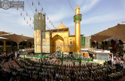منتسبو العتبة العلوية المقدسة يحييون ذكرى الولادة العطرة لأمير المؤمنين علي بن أبي طالب (عليه السلام) في رحاب مرقد الطاهر