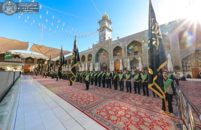 منتسبو العتبة العلوية المقدسة وجموع الزائرين يحيون ذكرى شهادة عقيلة بني هاشم زينب الكبرى (عليها السلام)