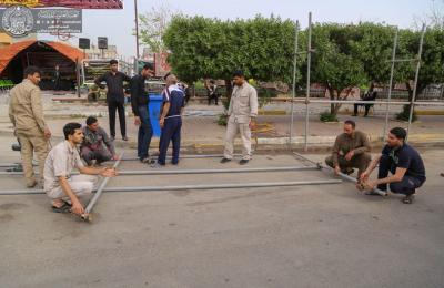 قسم الصيانة الهندسية يشارك في تقديم الخدمات للزائرين بذكرى شهادة الإمام موسى بن جعفر (عليه السلام)