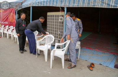 قسم الشؤون الخدمية يشارك الزائرين ذكرى شهادة الإمام موسى بن جعفر (عليه السلام)