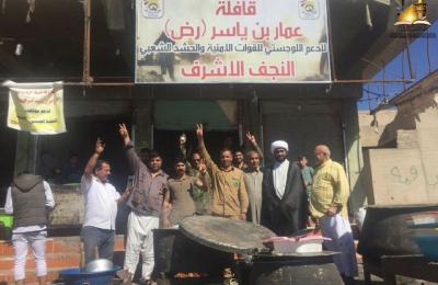 مبلغو العتبة العلوية يرافقون قافلة (عمار بن ياسر) لدعم المرابطين غربي محافظة نينوى