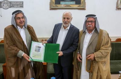 إدارة العتبة العلوية المقدسة تقدم كتاب شكر وتقدير للشيخ عامر الإبراهيمي لجهوده بإعادته تحفة فنية نفيسة إلى مرقد أمير المؤمنين (عليه السلام)