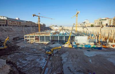دائرة المهندس المقيم في مشروع صحن فاطمة (عليها السلام) تعلن عن نسب إنجاز متقدمة