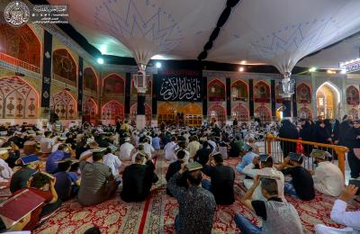 الأرجاء المباركة لمرقد أمير المؤمنين تشهد إحياء المراسم العبادية في الليلة التاسعة عشر أولى ليالي القدر في شهر رمضان المبارك
