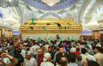 بالصور...مرقد امير المؤمنين (عليه السلام) يزدحم بوفود الزائرين خلال ايام عيد الفطر المبارك 