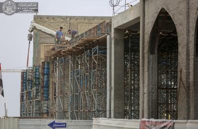 الكوادر الهندسية المشرفة على مشروع صحن فاطمة الزهراء (عليها السلام) تعلن عن نسب أنجاز متقدمة