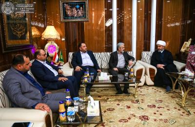 الأمين العام للعتبة العلوية يستقبل مدير العتبة العسكرية ومدير فرع النجف الاشرف لتوزيع المنتجات النفطية