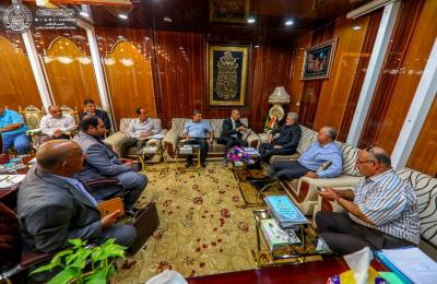 الأمين العام للعتبة العلوية المقدسة يبحث مع وفد هندسي متخصص من وزارة الصناعة والمعادن سبل التعاون وتبادل الخبرات