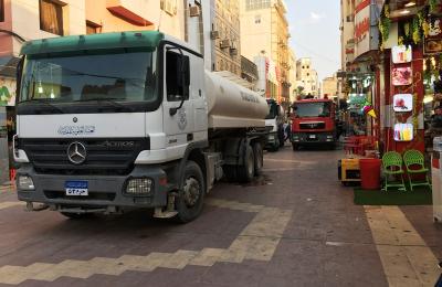 فرق الدفاع المدني في العتبة العلوية المقدسة تخمد حريقاً في أحد الدور القديمة دون حدوث أضرار مادية وبشرية