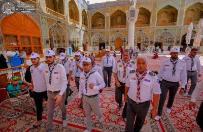 قسم العلاقات العامة في العتبة العلوية يستقبل عدداً من الوفود والقادة الكشفيين من مختلف المحافظات