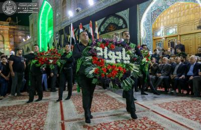 وفد العتبة العلوية المقدسة يشارك بمراسم تبديل راية قبة الإمامين الكاظميين في ذكرى شهادة الإمام الجواد(عليهم السلام)