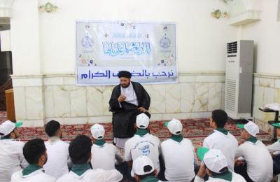 وفد كشّافة مؤسسة المعرفة الثقافية فرع بغداد في ضيافة العتبة العلوية المقدسة