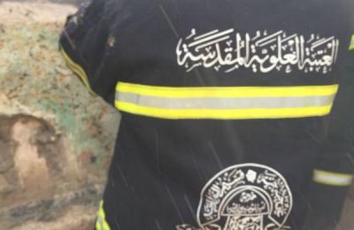 ممارسة تدريبية لفرقة الدفاع المدني في العتبة العلوية المقدسة بالتعاون مع الدفاع المدني في النجف الأشرف