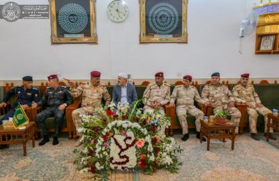 الأمين العام للعتبة العلوية المقدسة يستقبل معاون قائد عمليات الفرات الأوسط