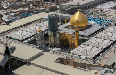 صور جوية للحشود المتشرّفة بزيارة أمير المؤمنين (عليه السلام) في عيد الغدير الأغر