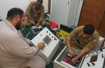 شُعبة الكهرباء في العتبة العلوية  تنجز أعمال صيانة الكهرباء لمختلف الأقسام والمرافق التابعة لها