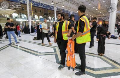  العتبة العلوية .. مركز الإخلاء الطارئ يستقطب 350 متطوعاً  لعلاج وإخلاء الحالات الطارئة للزائرين