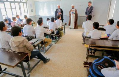 قسم الشؤون الدينية في العتبة العلوية المقدسة يشرع ببرنامجه التبليغي في مدارس النجف الأشرف 