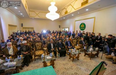 الأمين العام للعتبة العلوية يحضر الاحتفال الرسمي الخاص بإنجاز أول مشروع خط المصحف الشريف بأنامل عراقية