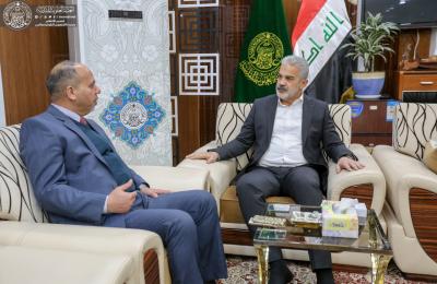الأمين العام للعتبة العلوية المقدسة يستقبل مدير عام مكتب انتخابات النجف الاشرف