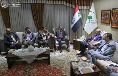 وفد العتبة العلوية المقدسة يلتقي بوزير الصحة العراقي في مبنى الوزارة ويبحث عدداً من المواضيع المهمة