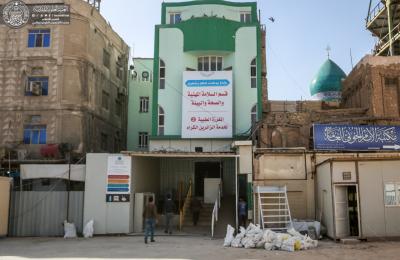الكوادر الفنية في العتبة العلوية المقدسة تباشر بتأهيل بناية مركز الكوثر الصحي الخيري