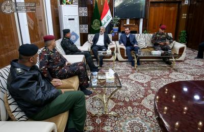 الأمين العام للعتبة العلوية المقدسة يستقبل قائد شرطة النجف الأشرف ويبحث معه سبل التنسيق المشترك فيما يتعلق بالخدمات الأمنية للزائرين