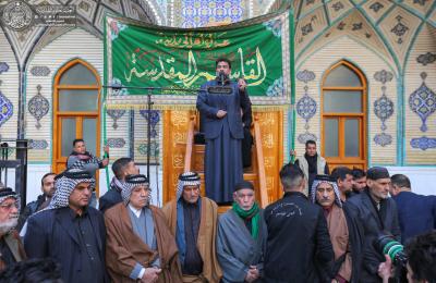 العتبة العلوية المقدسة تستقبل مواكب العزاء بذكرى شهادة الزهراء (عليها السلام)