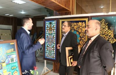 قسم المنقوشات في العتبة العلوية ينجز أعمال أكثر من (744) قطعة فنية في الشهر الأول من العام الحالي الجديد