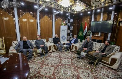 الأمين العام للعتبة العلوية يستقبل الأمين العام للعتبة الكاظمية في رحاب مرقد أمير المؤمنين (عليه السلام)