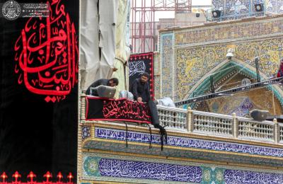 العتبة العلوية المقدسة تنشر قطع السواد في أرجاء الصحن المطهر بذكرى وفاة أم البنين (عليها السلام)