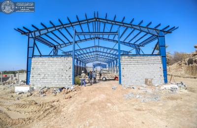قسم الشؤون الهندسية في العتبة العلوية يعلن عن وصول نسب الإنجاز في الأعمال المدنية لمشروع جملونات الورش إلى 99%