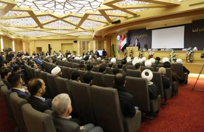 وفد من العتبة العلوية يشارك في مهرجان الإمام الباقر (ع) الثقافي الخامس