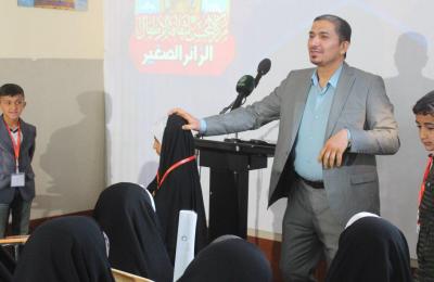 مركز المحسن (ع) لثقافة الأطفال التابع للعتبة العلوية يستضيف مدرسة السيد محمد تقي الخوئي الإبتدائية