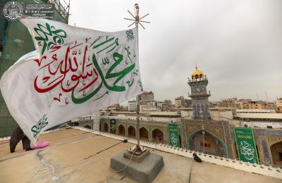 كوادر شُعبة التطريز تنشر لوحات فنية متميزة بمناسبة المبعث النبوي الشريف 