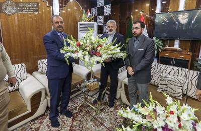 الأمين العام للعتبة العلوية المقدسة يستقبل محافظ النجف الأشرف والأخير يقدم تهانيه بمناسبة المبعث النبوي الشريف