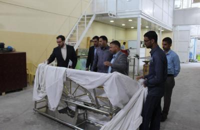 نائب الأمين العام للعتبة العلوية المقدسة يطلع على النماذج الأولية للقاطع الخاص برواق أبي طالب وصحن فاطمة (عليهما السلام)