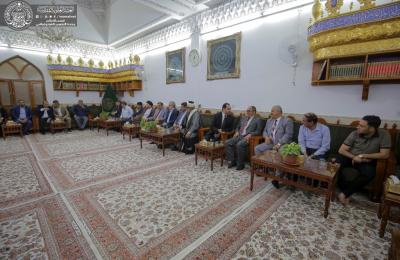 الأمين العام للعتبة العلوية  يستقبل نخبة من رجال الدين والأكاديميين من جامعات الكوفة والأنبار والموصل