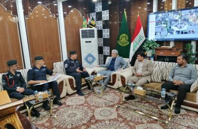 الأمين العام للعتبة العلوية يبحث مع مدير الدفاع المدني في النجف الأشرف التنسيق المتبادل لتأمين المدينة المقدسة